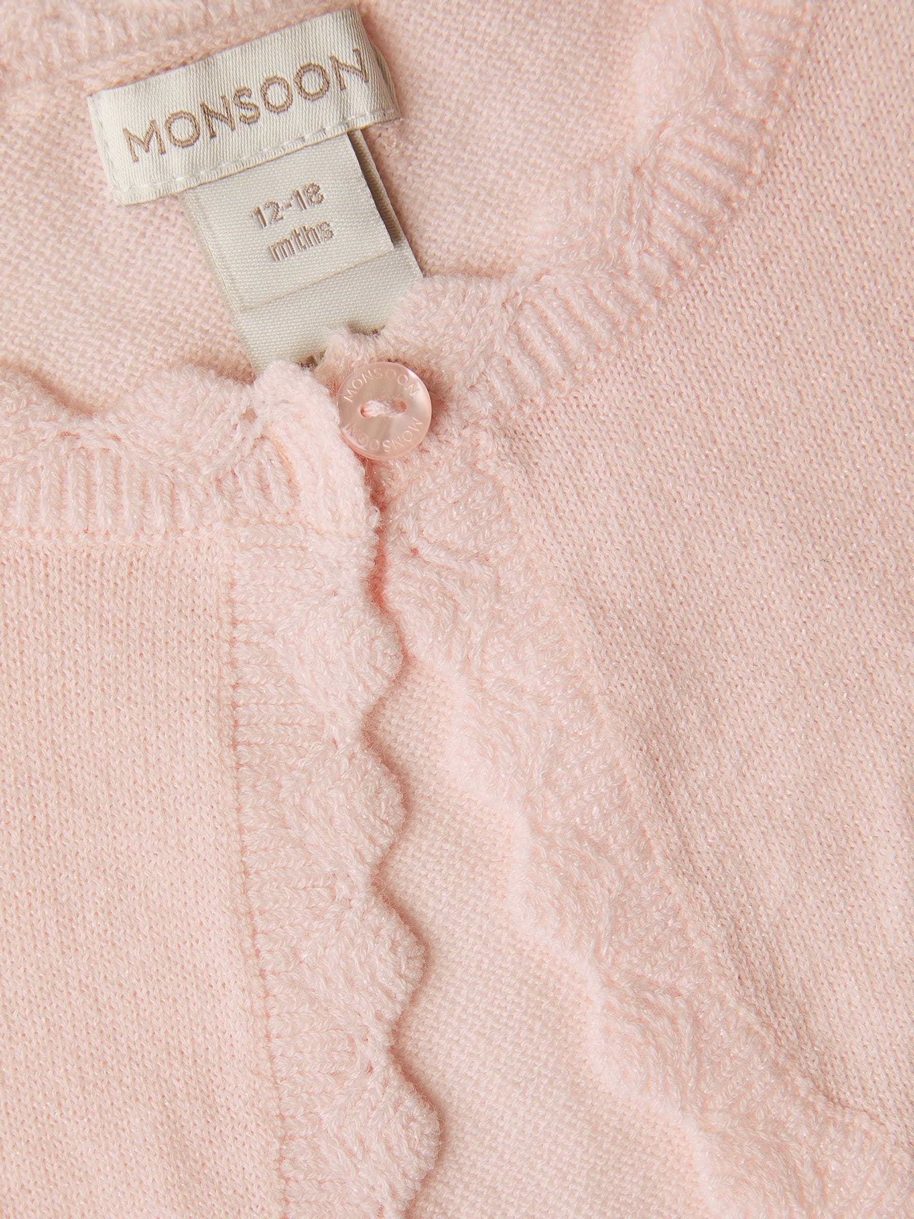 Dsiney Kidz - Monsoon Pink Baby Maeve Cardigan image 3