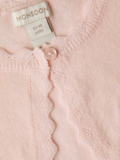 Dsiney Kidz - Monsoon Pink Baby Maeve Cardigan image 3