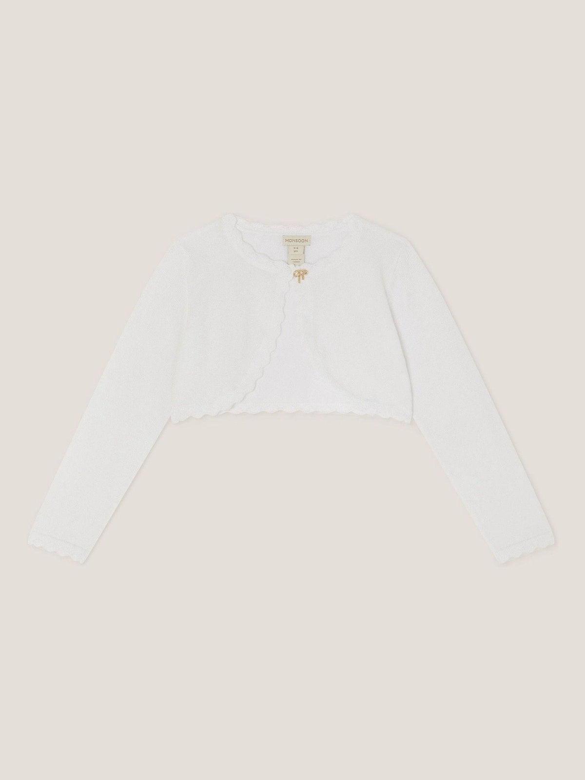 Dsiney Kidz - Monsoon Ivory Maeve Bow Button Cardigan image 1