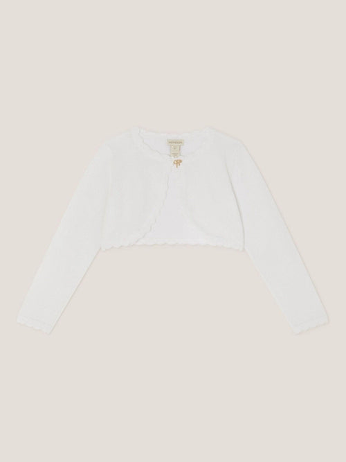 Dsiney Kidz - Monsoon Ivory Maeve Bow Button Cardigan image 1