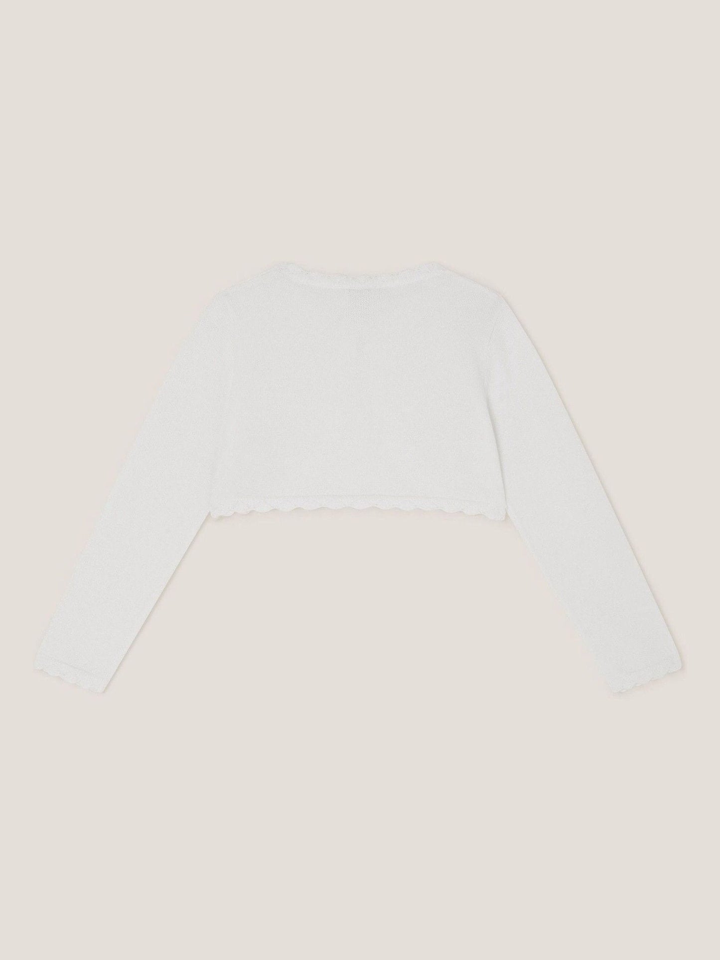 Dsiney Kidz - Monsoon Ivory Maeve Bow Button Cardigan image 2