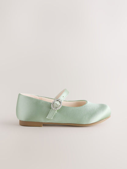 Green Standard Fit (F) Flower Girl Occasion Mary Jane Shoes image 3