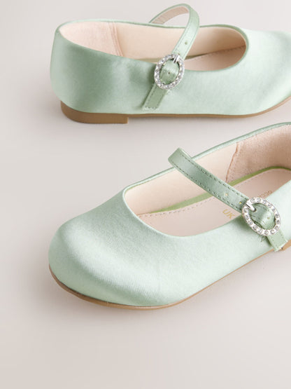 Green Standard Fit (F) Flower Girl Occasion Mary Jane Shoes image 6