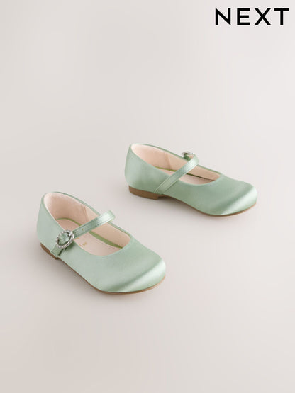Green Standard Fit (F) Flower Girl Occasion Mary Jane Shoes image 7