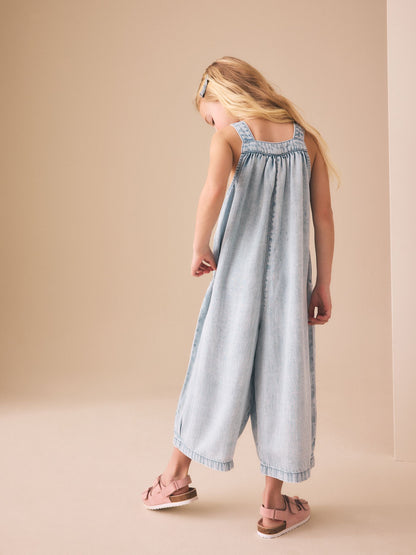Dsiney Kidz - Blue Denim Barrel Leg Jumpsuit (3-16yrs) image 3