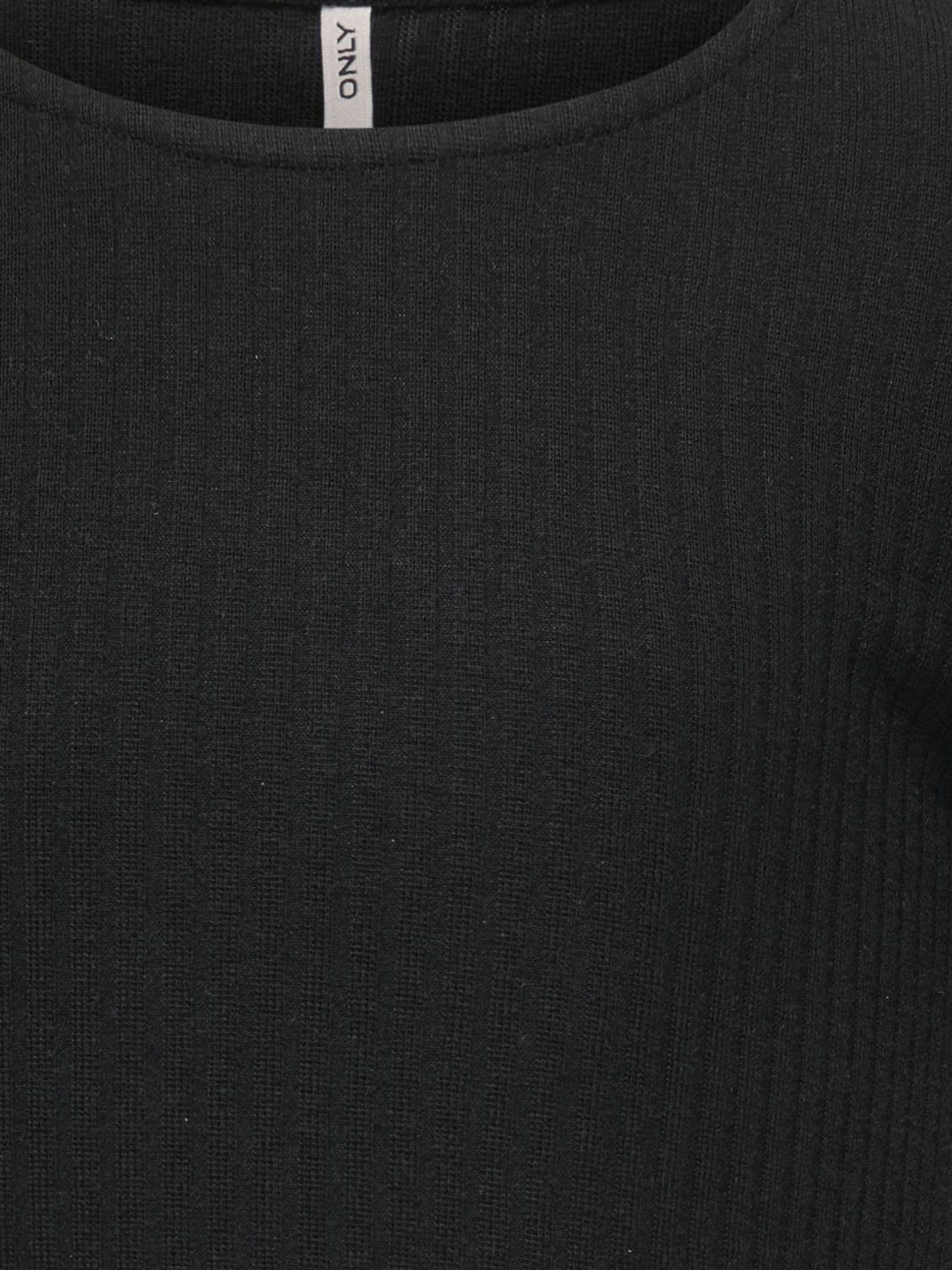 Dsiney Kidz - ONLY KIDS Black Long Sleeve Ribbed T-Shirt With Lettuce Edge image 4