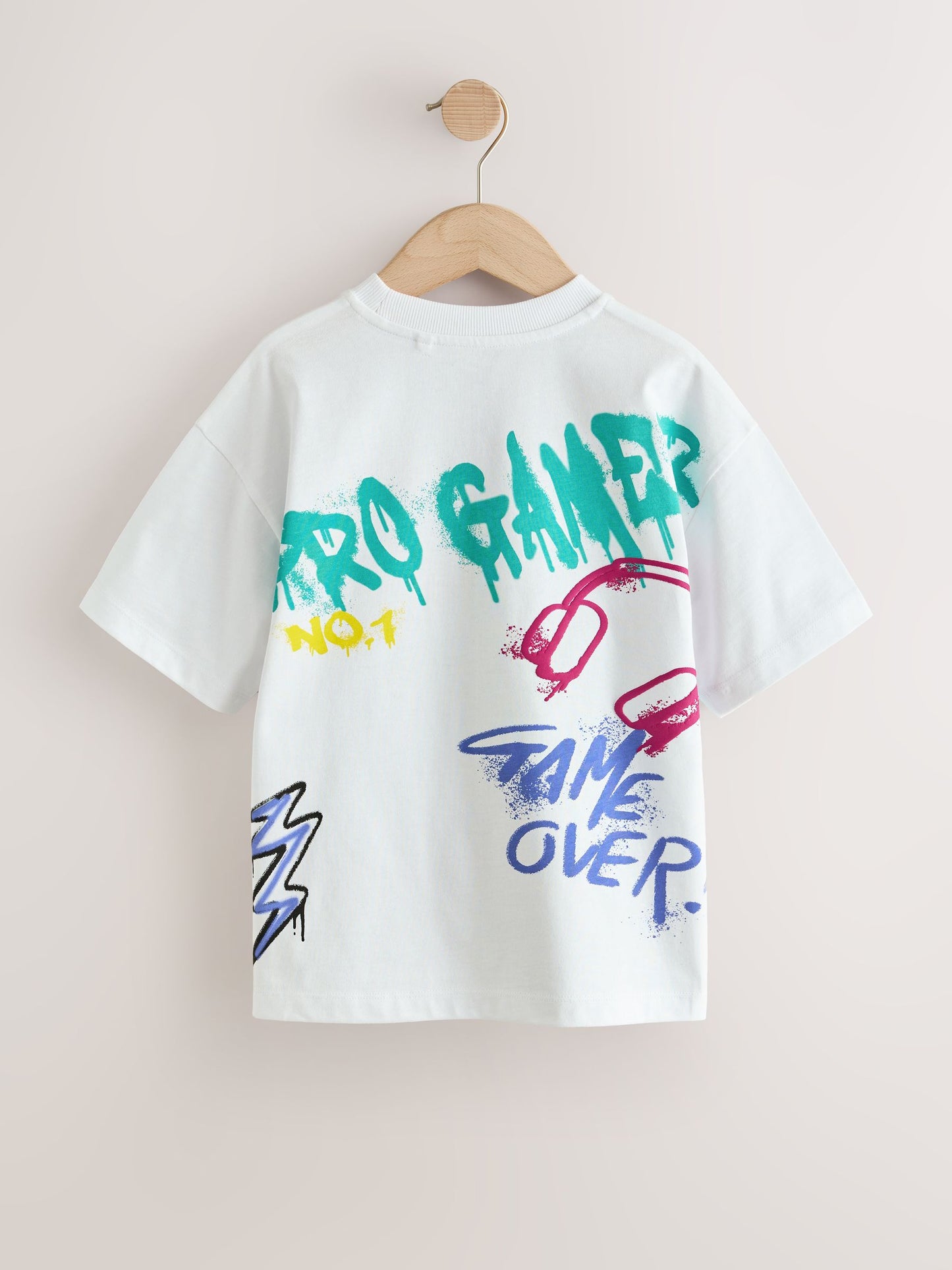 Dsiney Kidz - White Controller Short Sleeve Graphic T-Shirt (3-16yrs) image 2