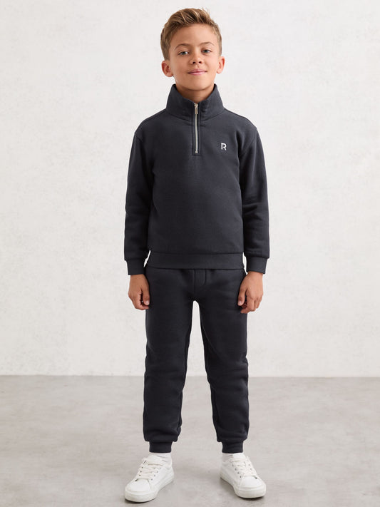 Reiss Navy Sulley 3-9 yrs Half-Zip Logo Tracksuit Set image 1
