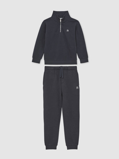 Reiss Navy Sulley 3-9 yrs Half-Zip Logo Tracksuit Set image 2