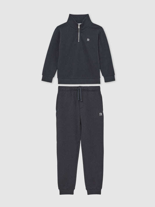 Reiss Navy Sulley 3-9 yrs Half-Zip Logo Tracksuit Set image 2