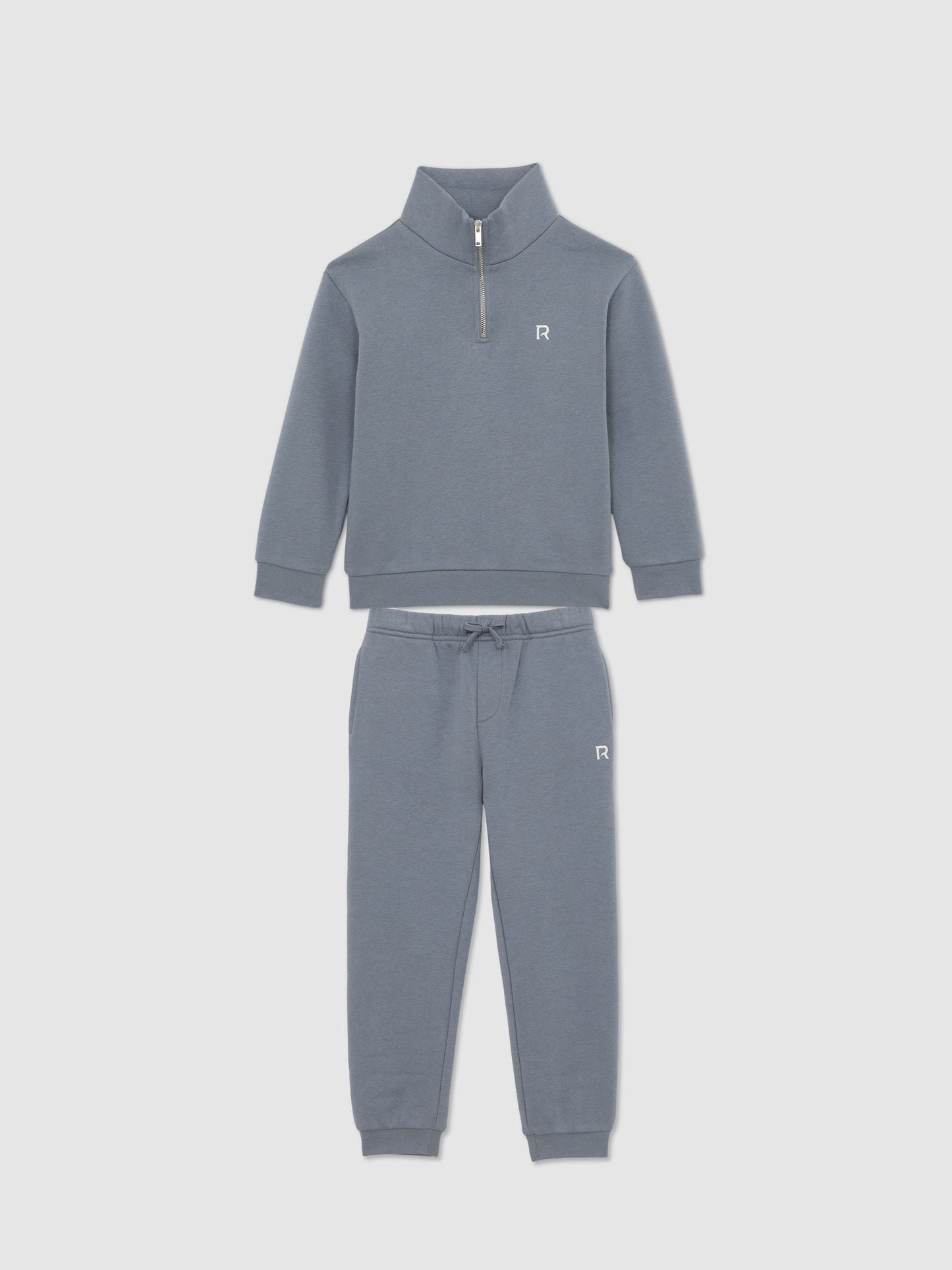 Reiss Airforce Blue Sulley 3-9 yrs Half-Zip Logo Tracksuit Set image 2