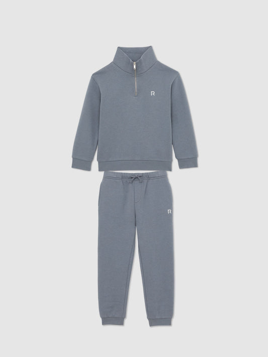 Reiss Airforce Blue Sulley 3-9 yrs Half-Zip Logo Tracksuit Set image 2