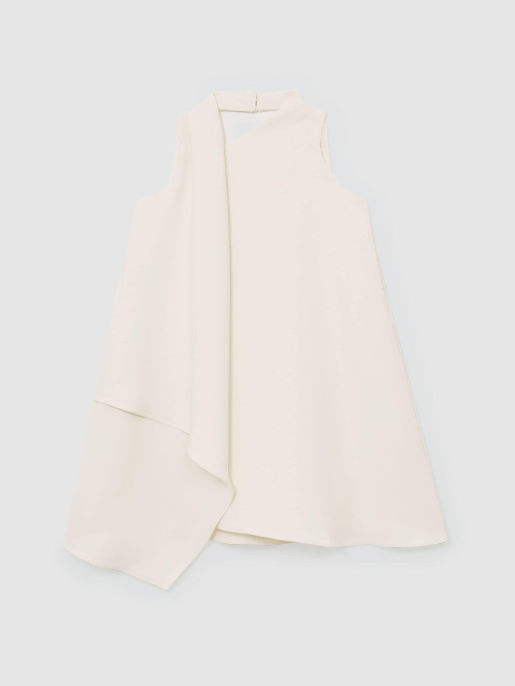 Reiss Ivory Zoe 3-9 yrs Draped Sleeveless Shift Dress image 2
