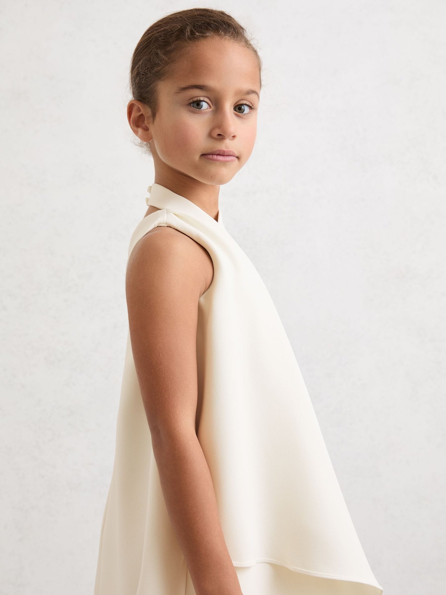 Reiss Ivory Zoe 3-9 yrs Draped Sleeveless Shift Dress image 5