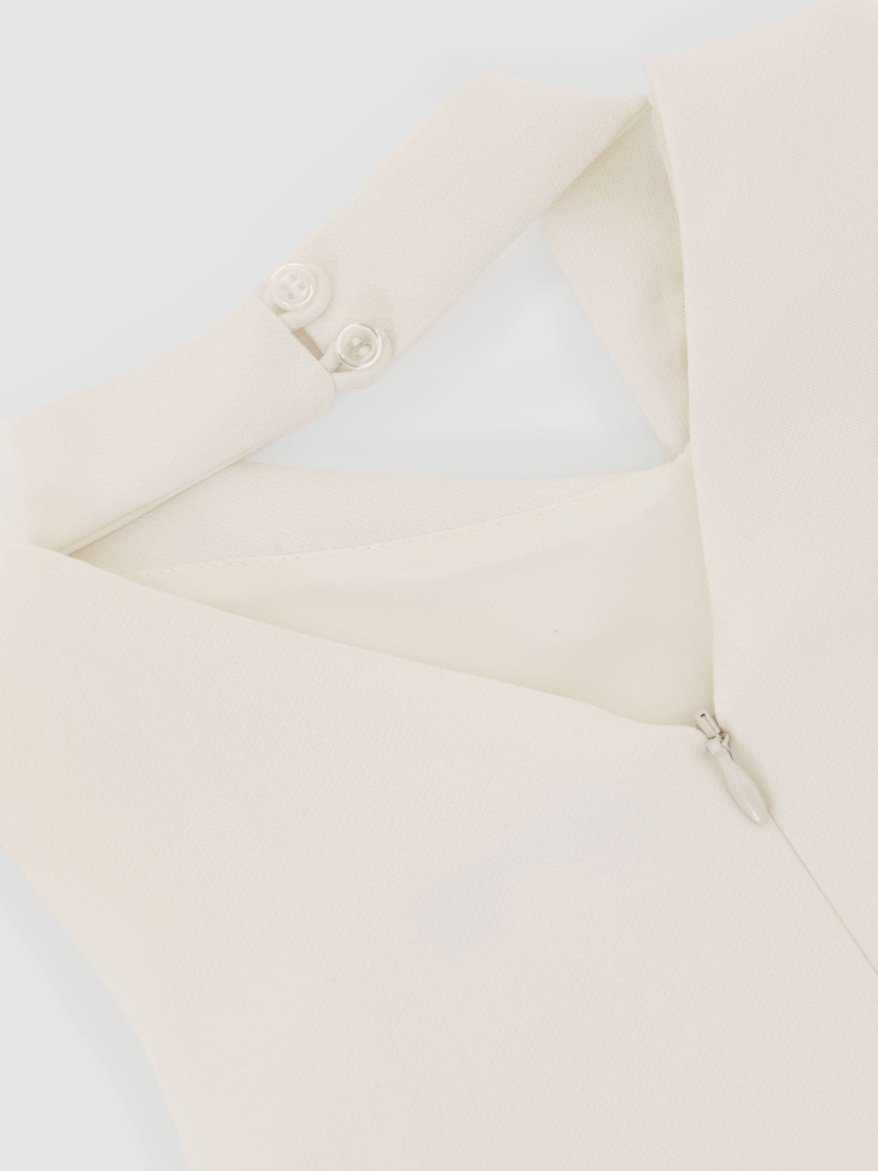 Reiss Ivory Zoe 3-9 yrs Draped Sleeveless Shift Dress image 6
