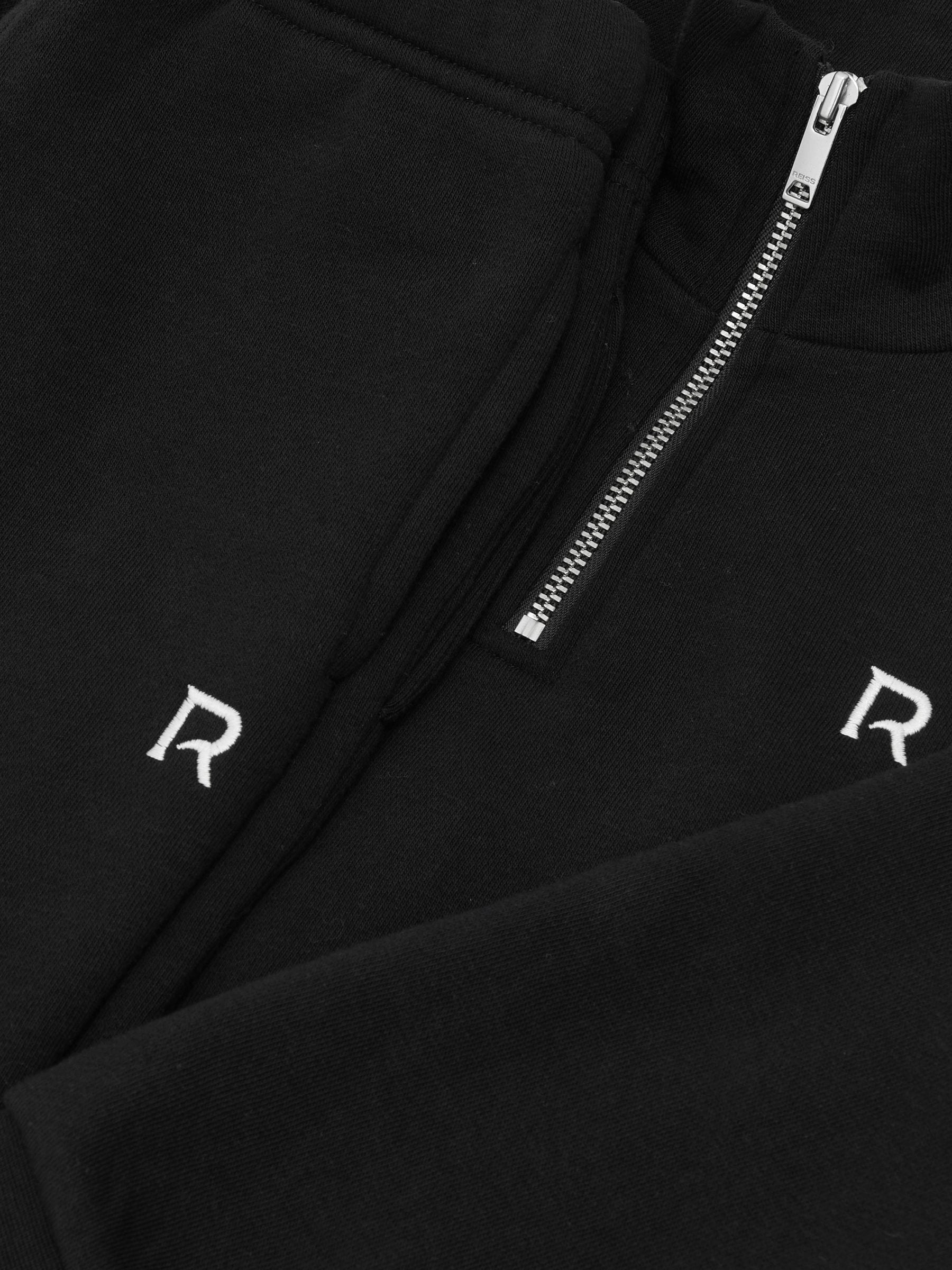 Reiss Black Sulley 9-13 yrs Half-Zip Logo Tracksuit Set image 4
