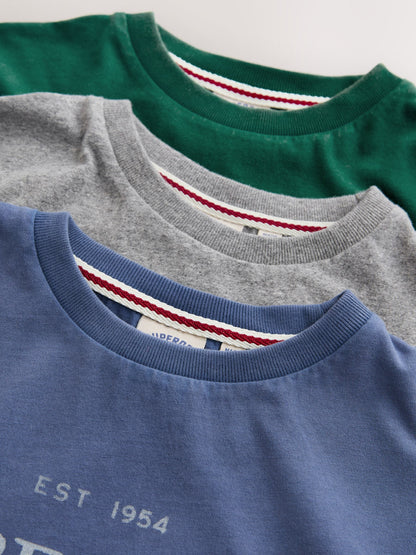 Superdry Green/Blue T-Shirts 3 Pack image 8