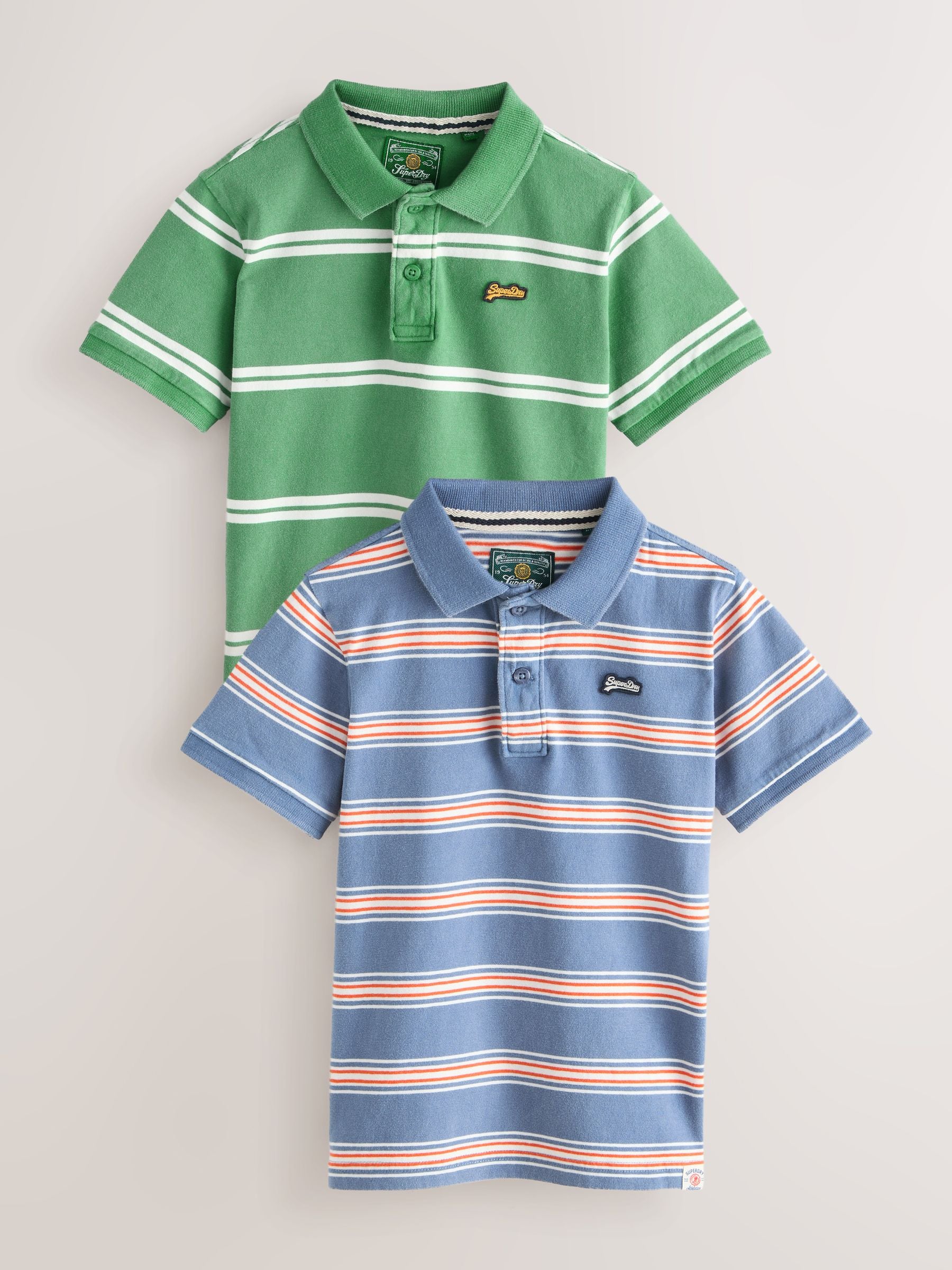 Dsiney Kidz - Superdry Green/Blue Polo Shirts 2 Pack image 1