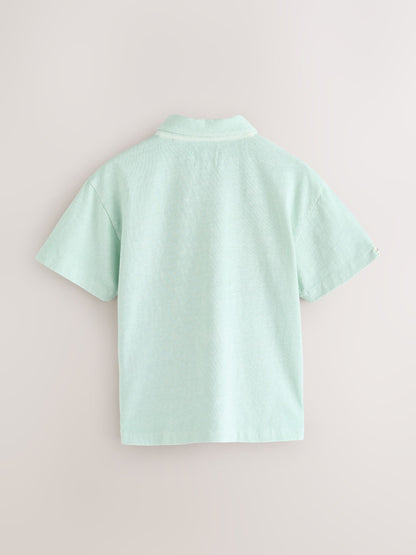 Dsiney Kidz - Superdry Mint Green Linen Blend Polo Shirt image 7