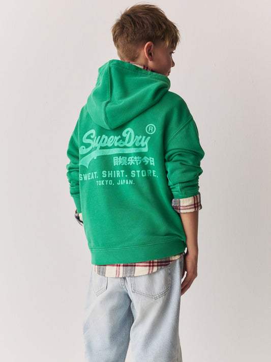 Dsiney Kidz - Superdry Bright Green Logo Hoodie image 1