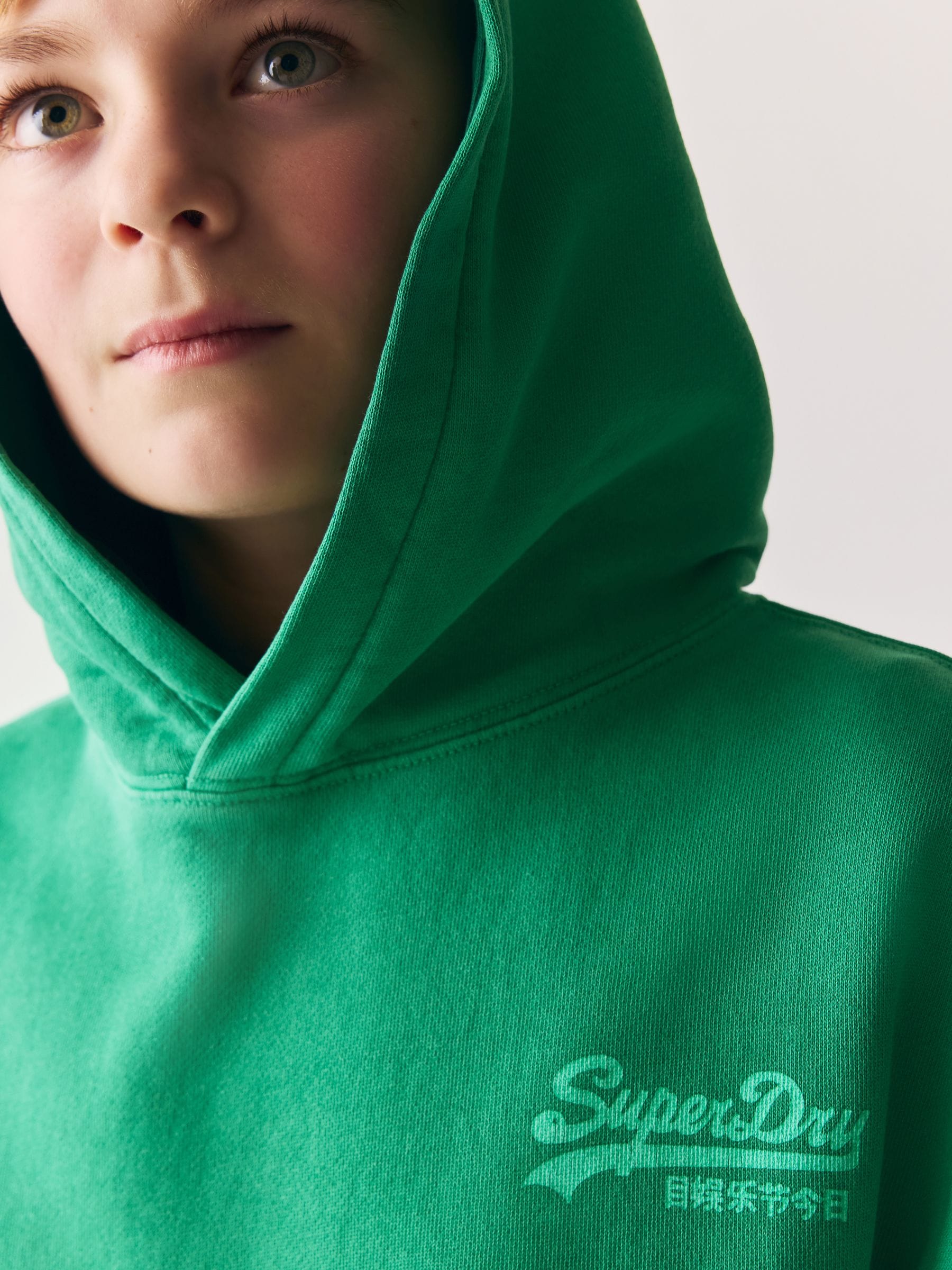 Dsiney Kidz - Superdry Bright Green Logo Hoodie image 5