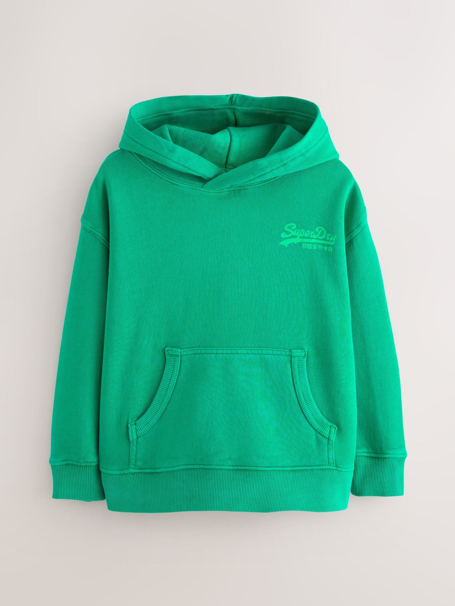 Dsiney Kidz - Superdry Bright Green Logo Hoodie image 7