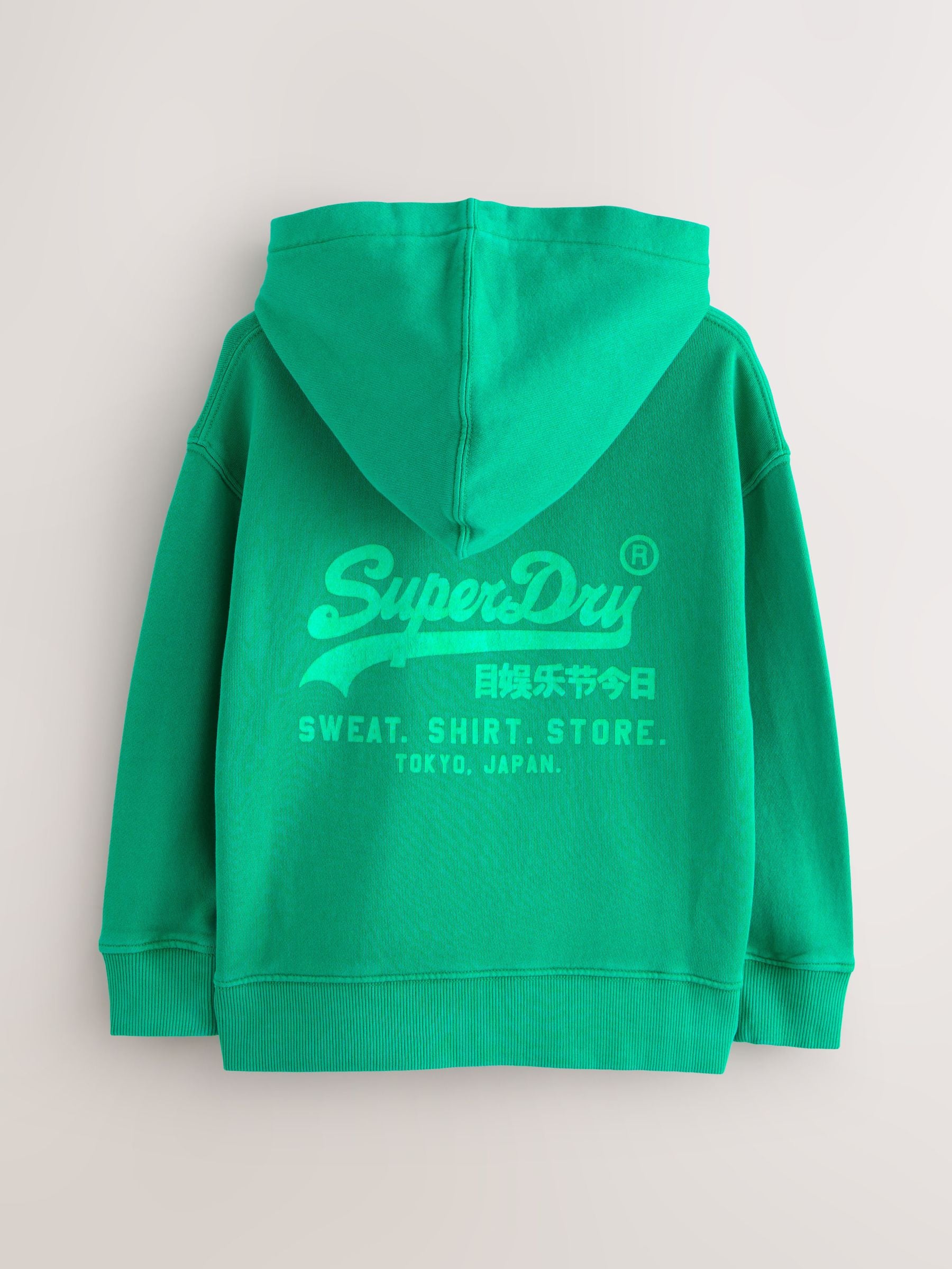 Dsiney Kidz - Superdry Bright Green Logo Hoodie image 8