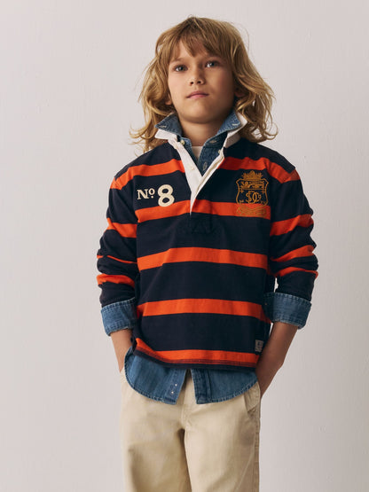 Dsiney Kidz - Superdry Rugby Orange/Navy Shirt image 1