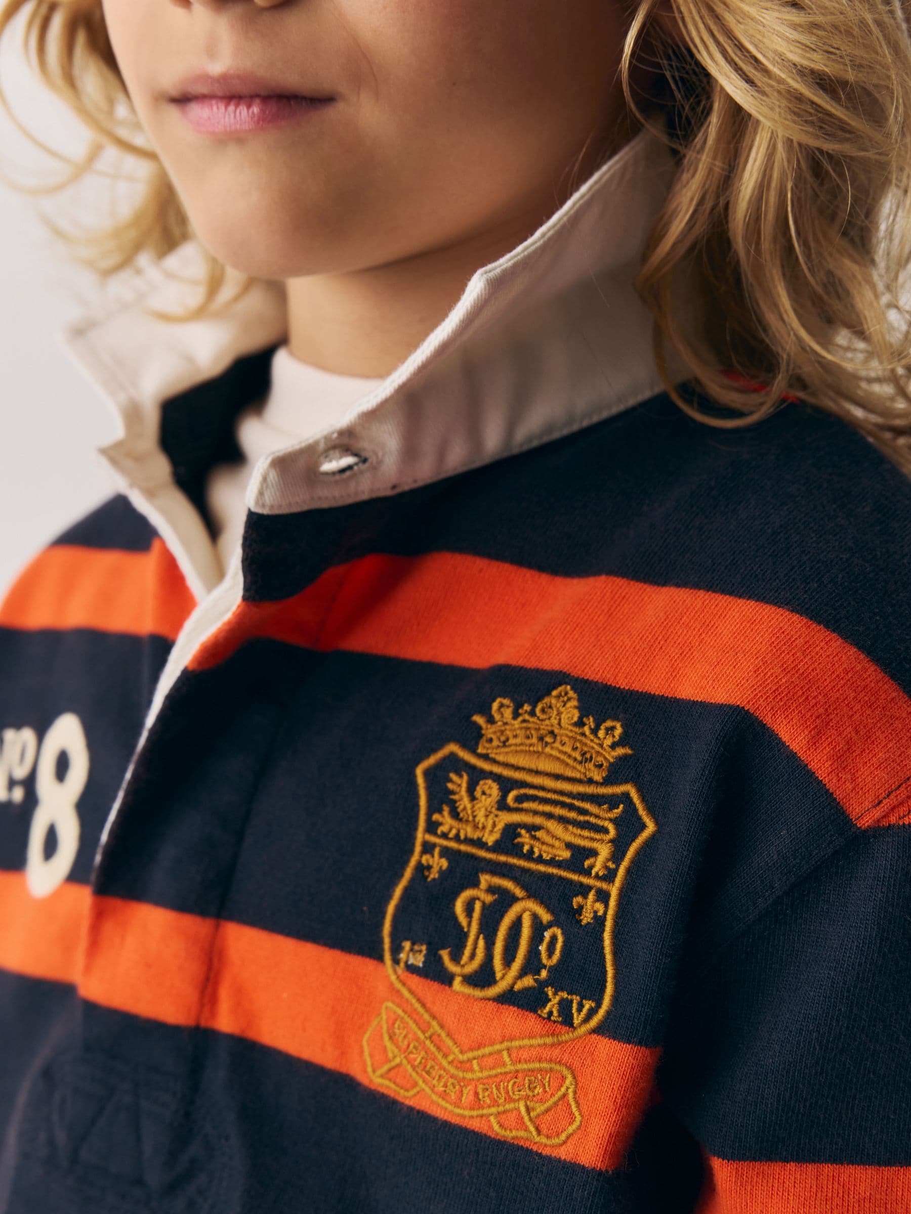 Dsiney Kidz - Superdry Rugby Orange/Navy Shirt image 5