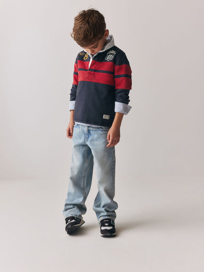 Dsiney Kidz - Superdry Rugby Red/Navy Shirt image 2