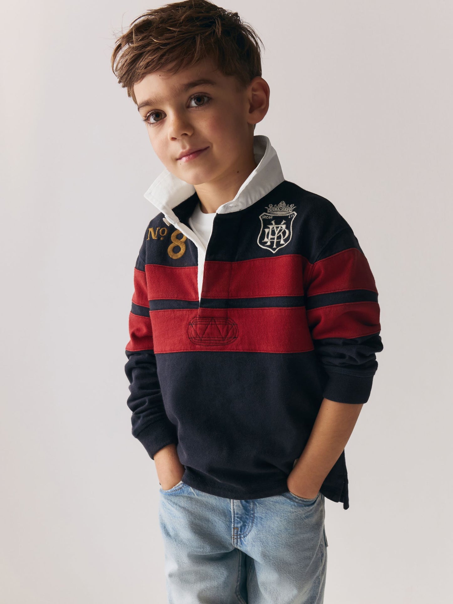 Dsiney Kidz - Superdry Rugby Red/Navy Shirt image 3
