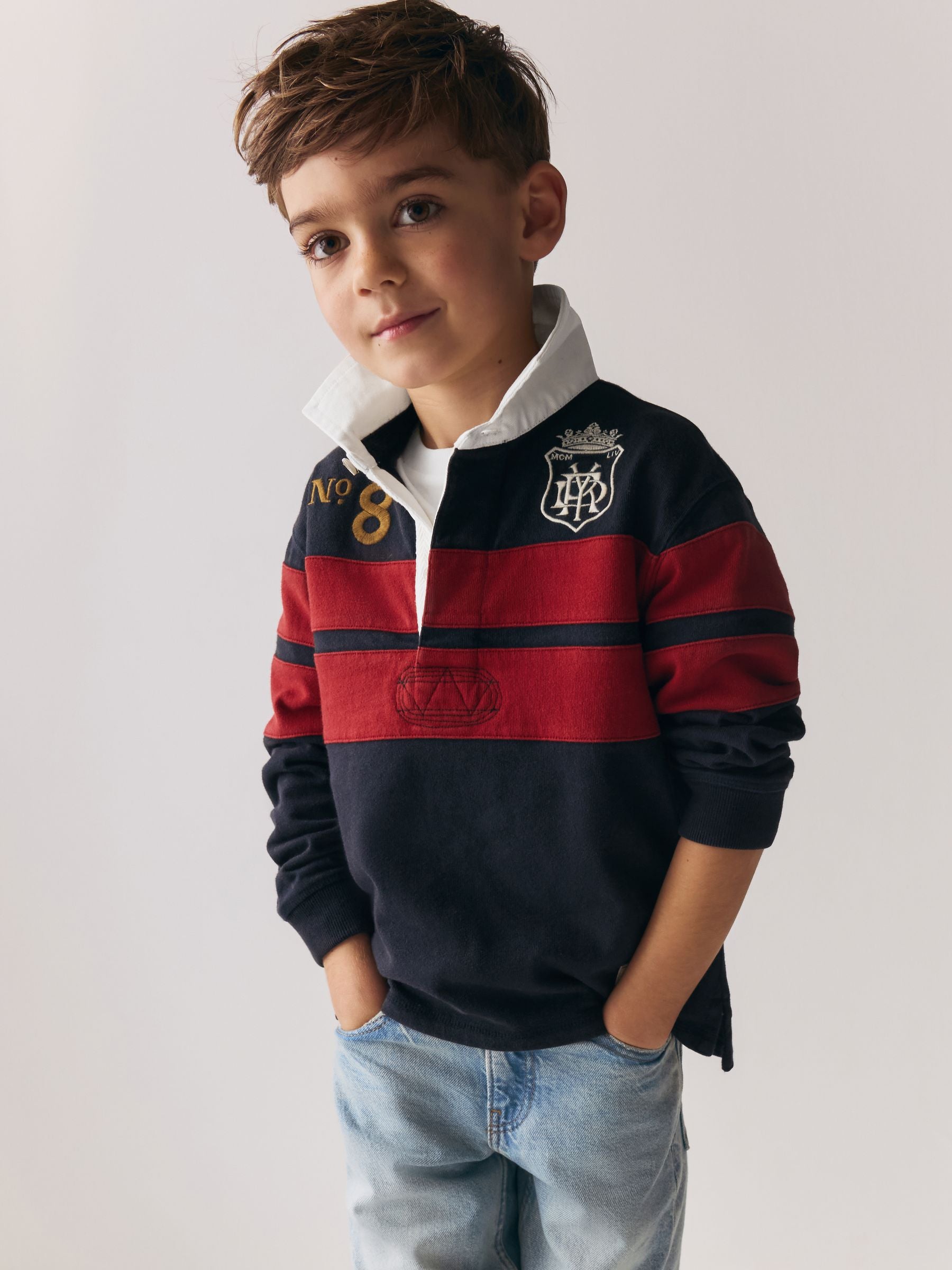 Dsiney Kidz - Superdry Rugby Red/Navy Shirt image 3