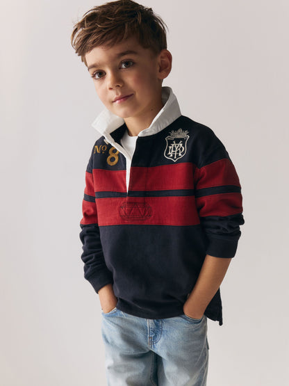 Dsiney Kidz - Superdry Rugby Red/Navy Shirt image 3