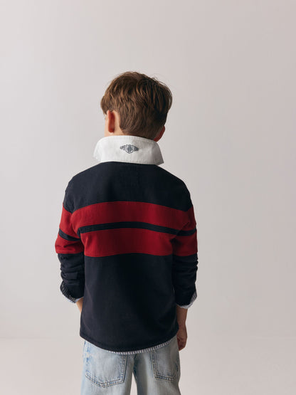 Dsiney Kidz - Superdry Rugby Red/Navy Shirt image 4