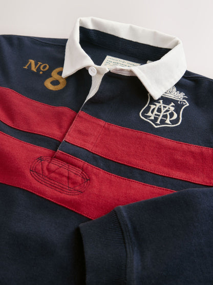 Dsiney Kidz - Superdry Rugby Red/Navy Shirt image 8