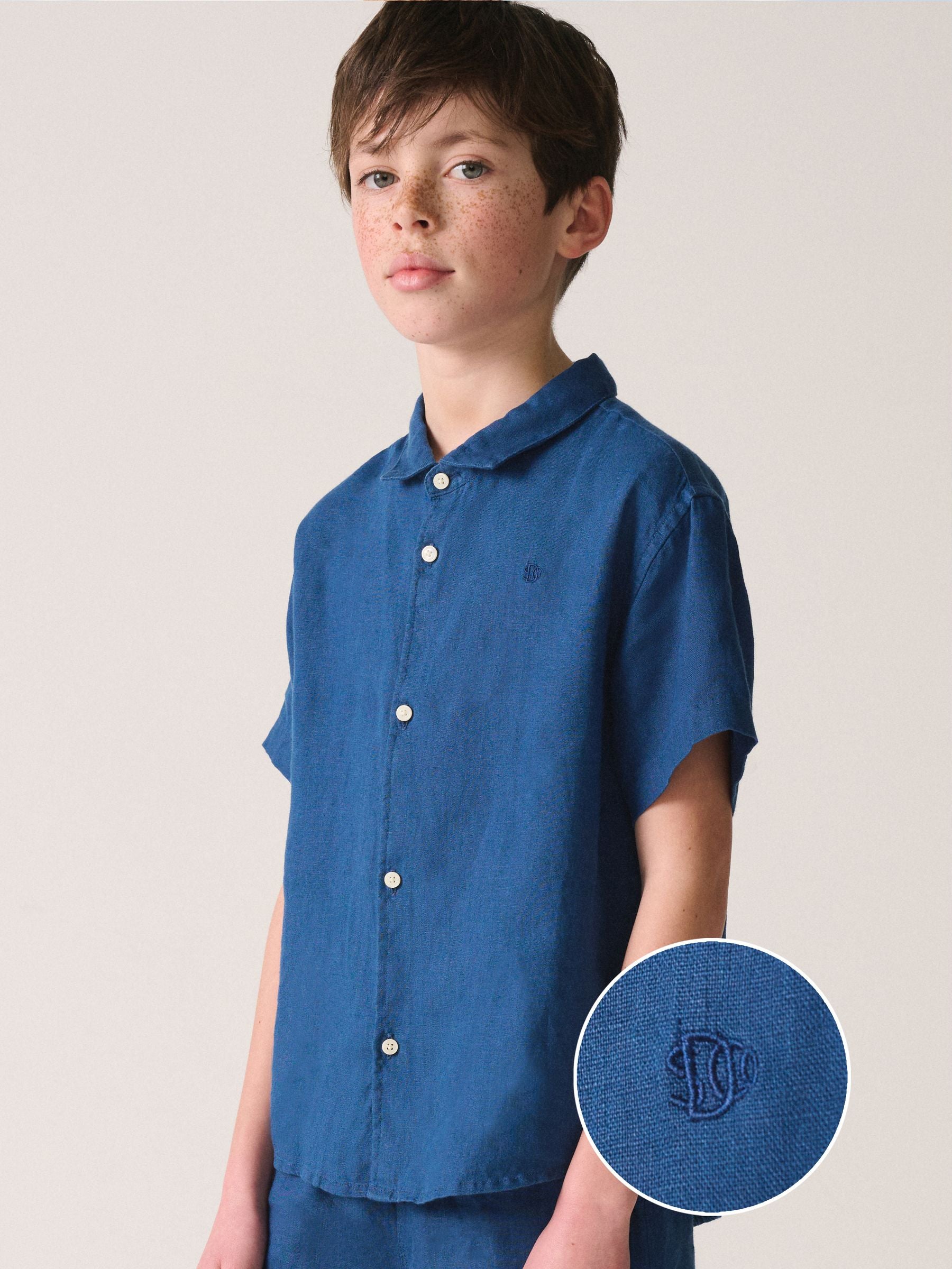 Dsiney Kidz - Superdry Blue Linen Shirt image 1