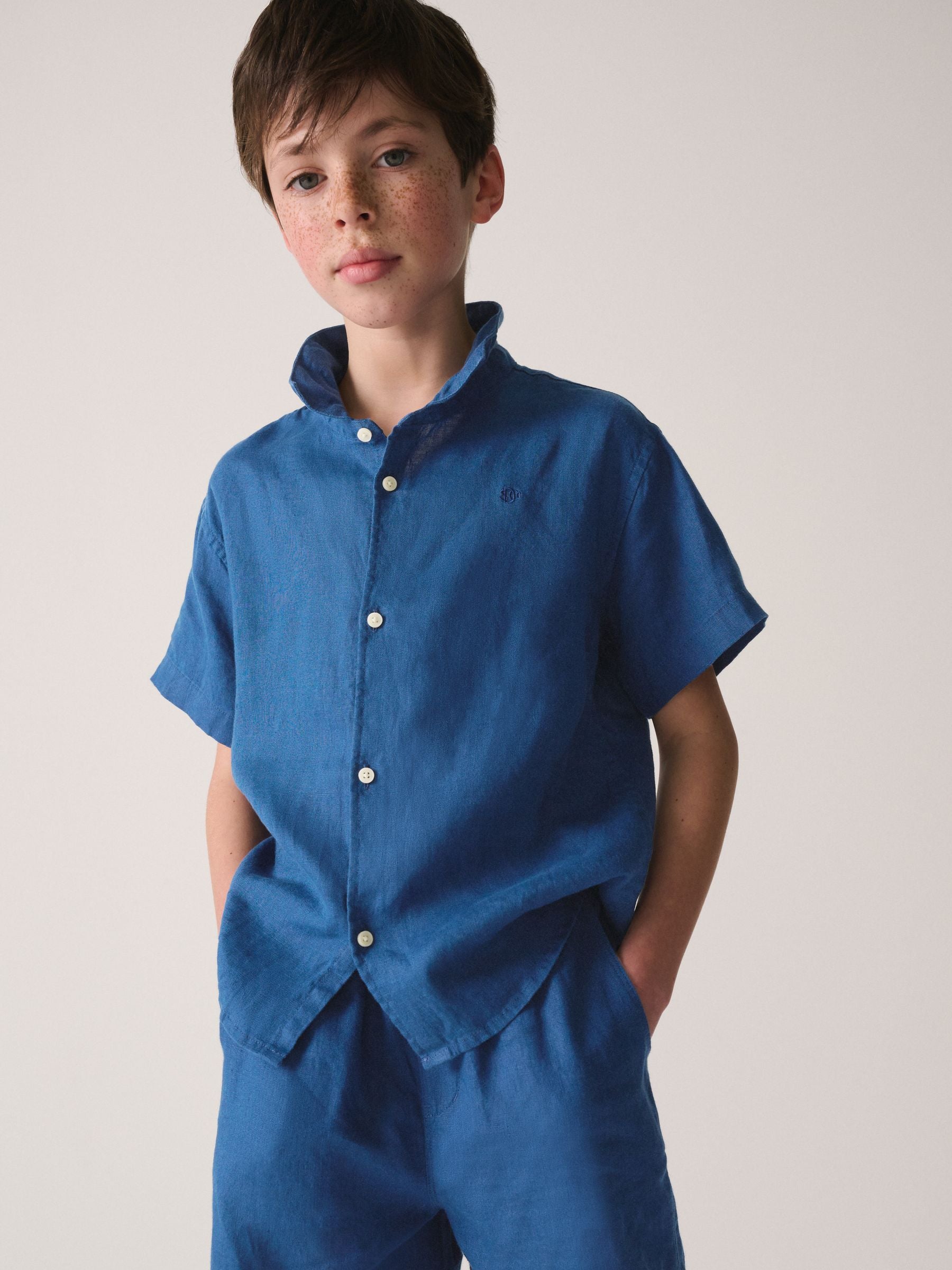 Dsiney Kidz - Superdry Blue Linen Shirt image 2