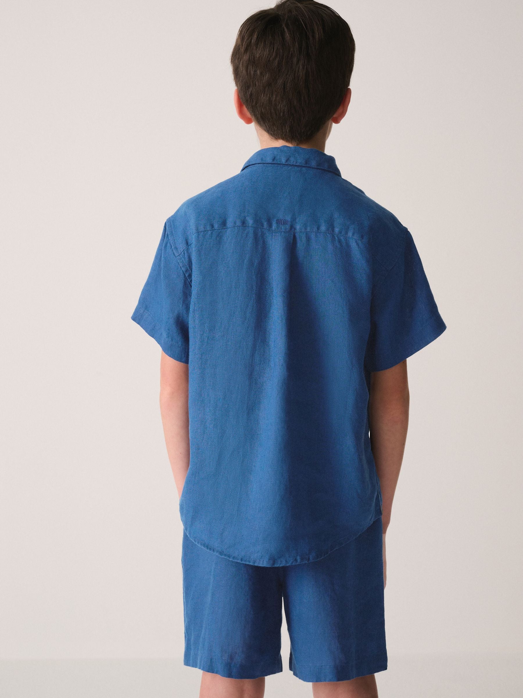 Dsiney Kidz - Superdry Blue Linen Shirt image 3