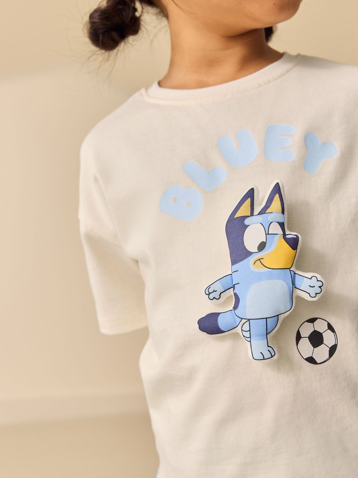 Ecru White Bluey Football Shorts Set (12mths-7yrs) image 6