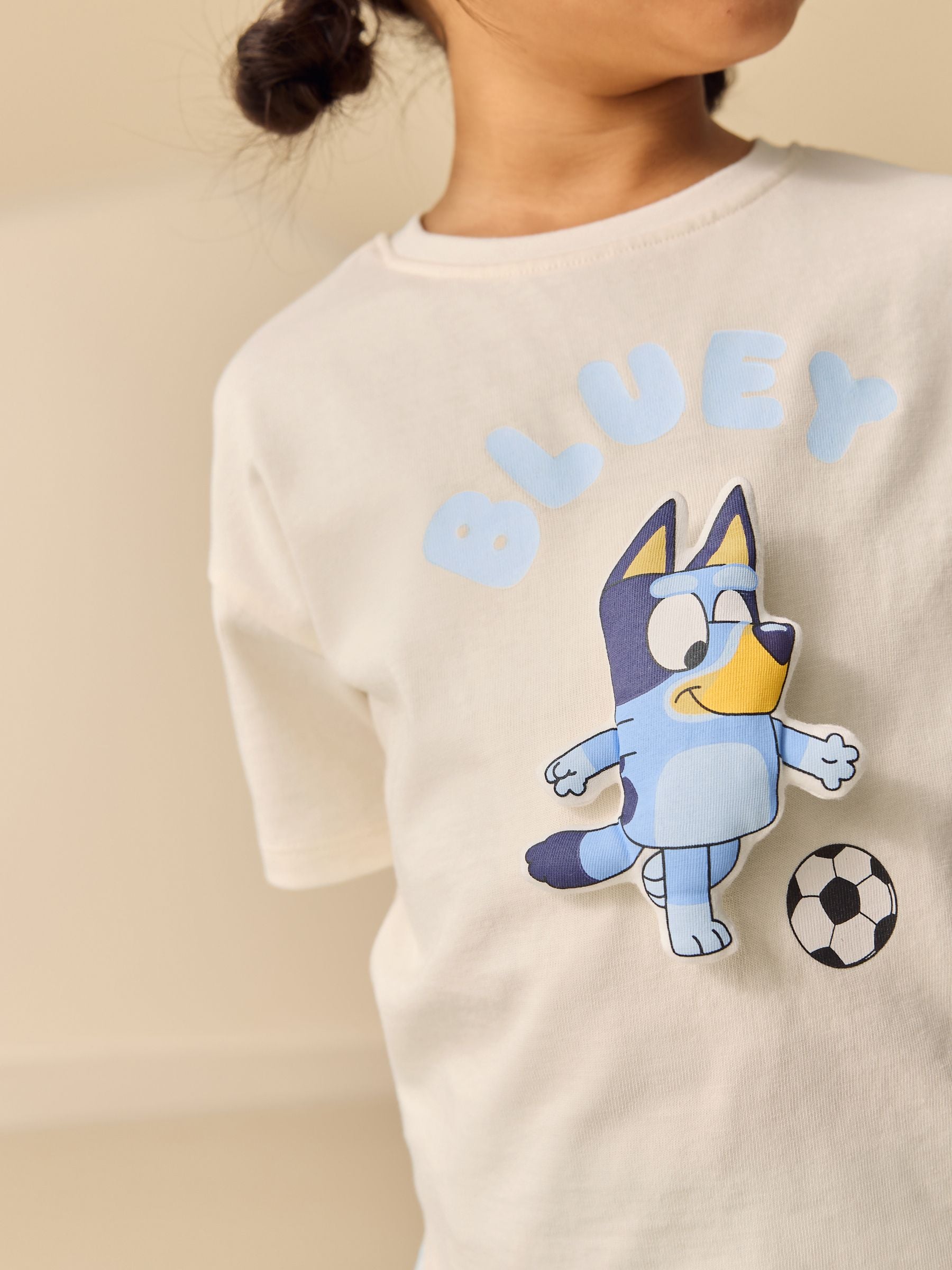 Ecru White Bluey Football Shorts Set (12mths-7yrs) image 6