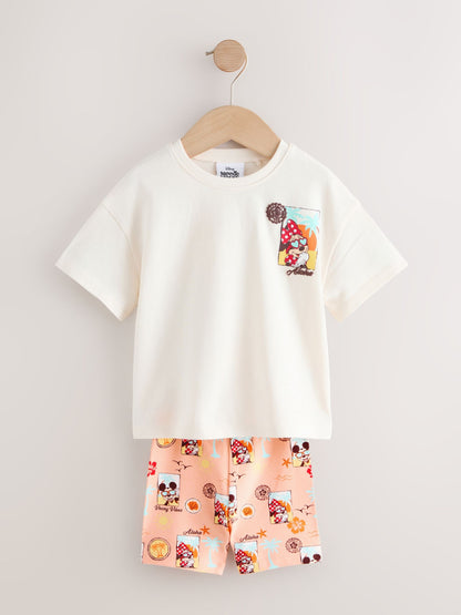 Ecru White Beach Minnie Mouse Cycle Shorts Set (3mths-7yrs) image 5