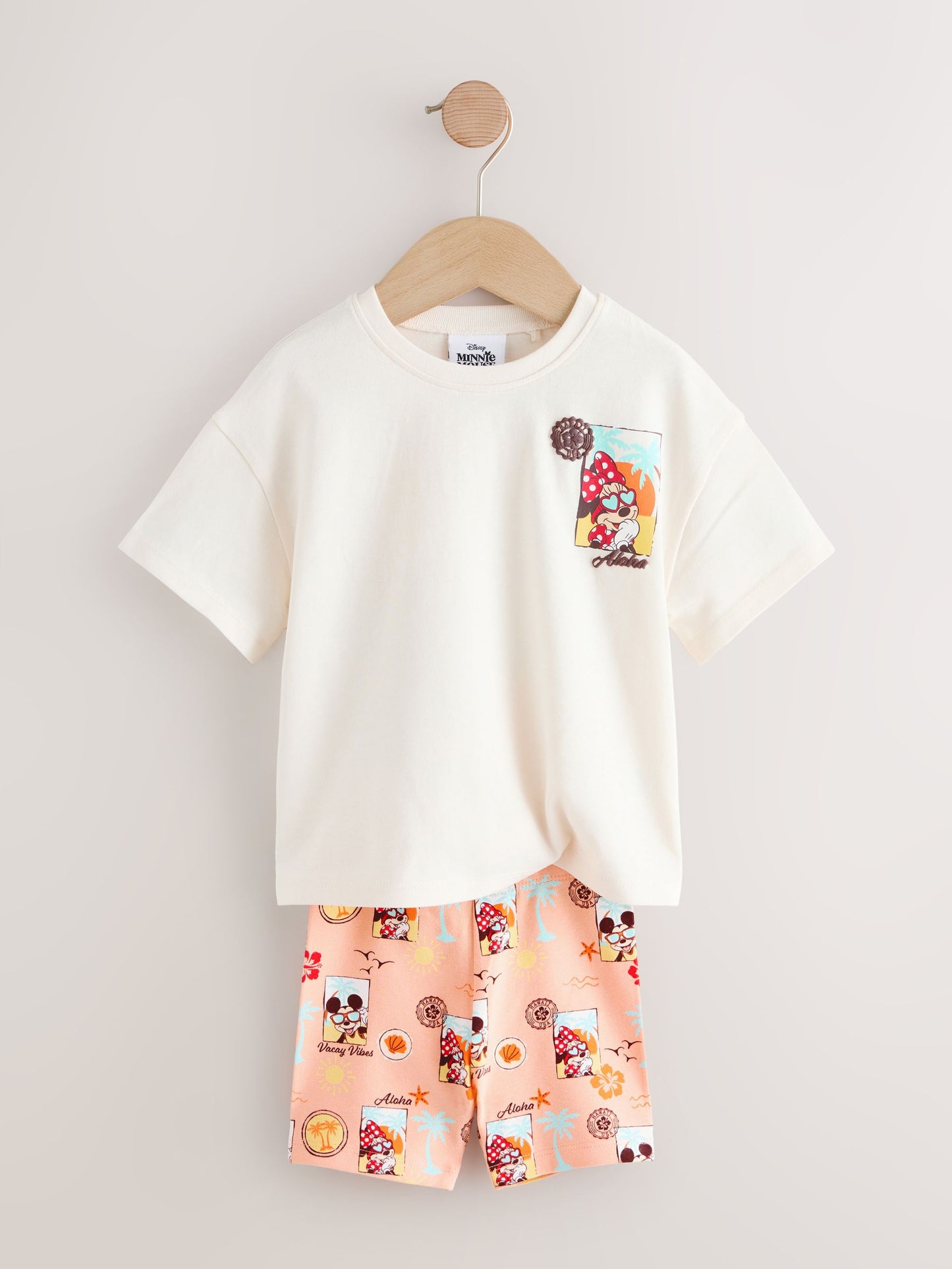 Ecru White Beach Minnie Mouse Cycle Shorts Set (3mths-7yrs) image 6
