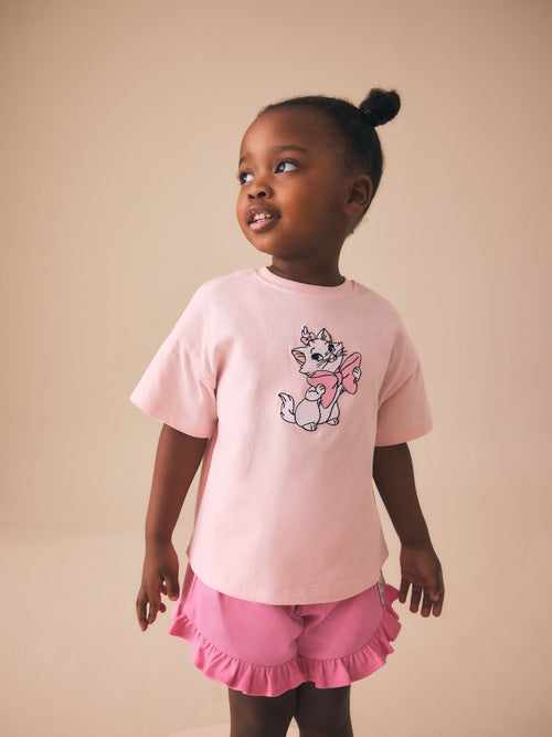 Pink Disney Marie Shorts Set (3mths-7yrs) image 1