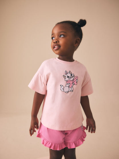 Pink Disney Marie Shorts Set (3mths-7yrs) image 1