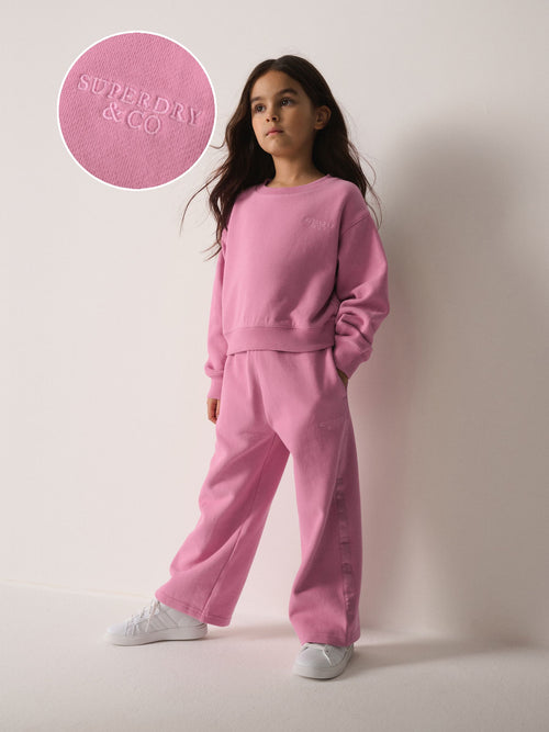 Superdry Pink Sweat Top & Joggers Set image 1