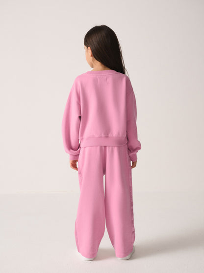 Superdry Pink Sweat Top & Joggers Set image 3