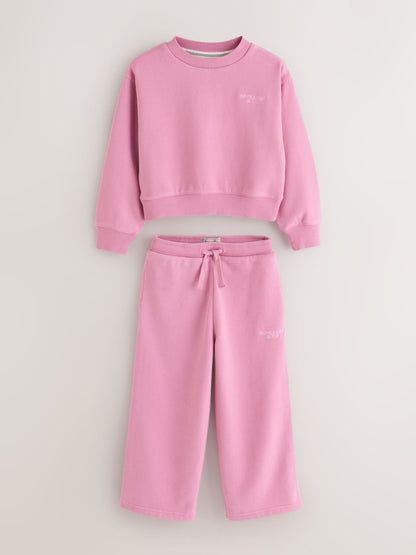 Superdry Pink Sweat Top & Joggers Set image 6