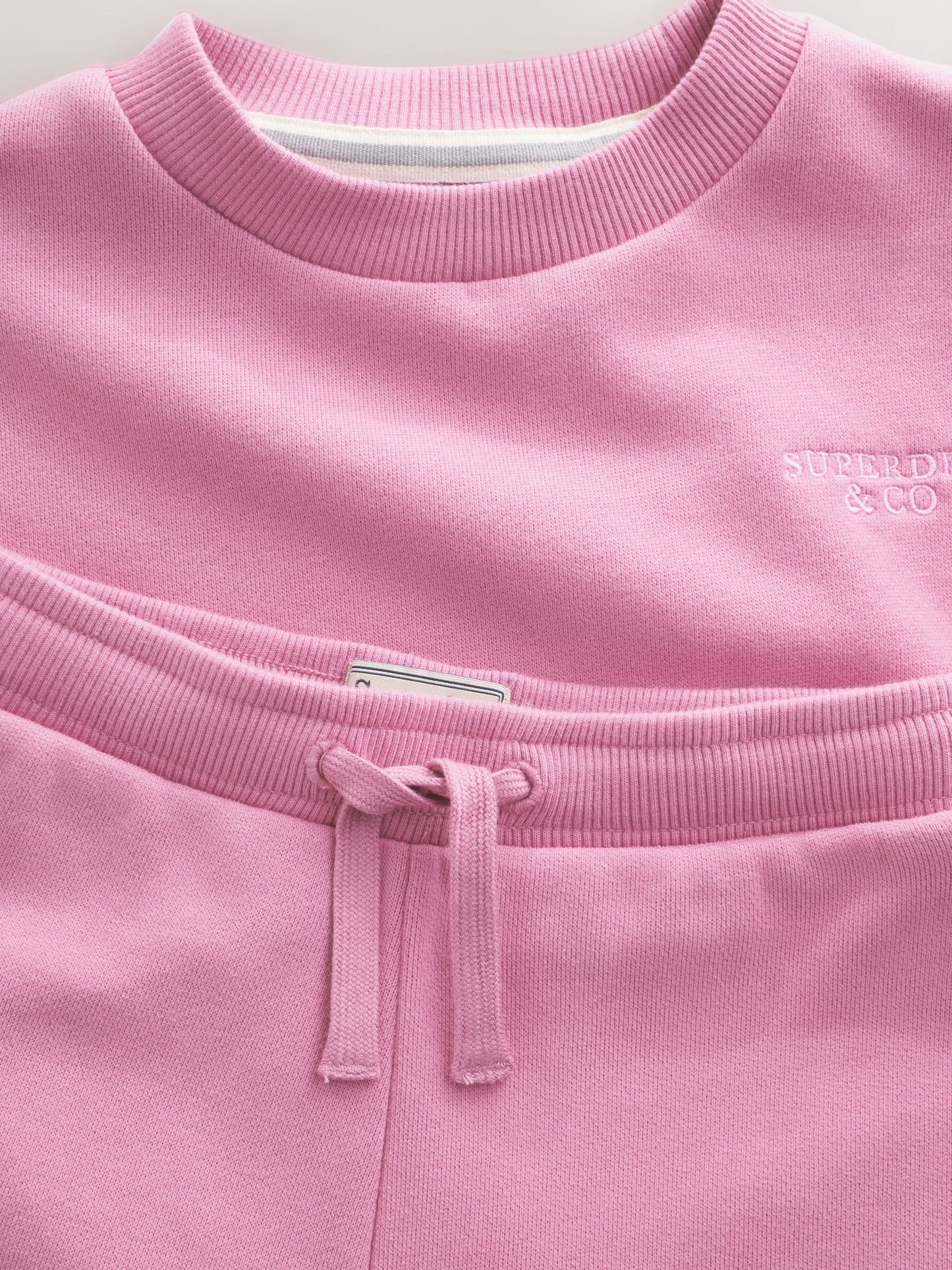 Superdry Pink Sweat Top & Joggers Set image 8