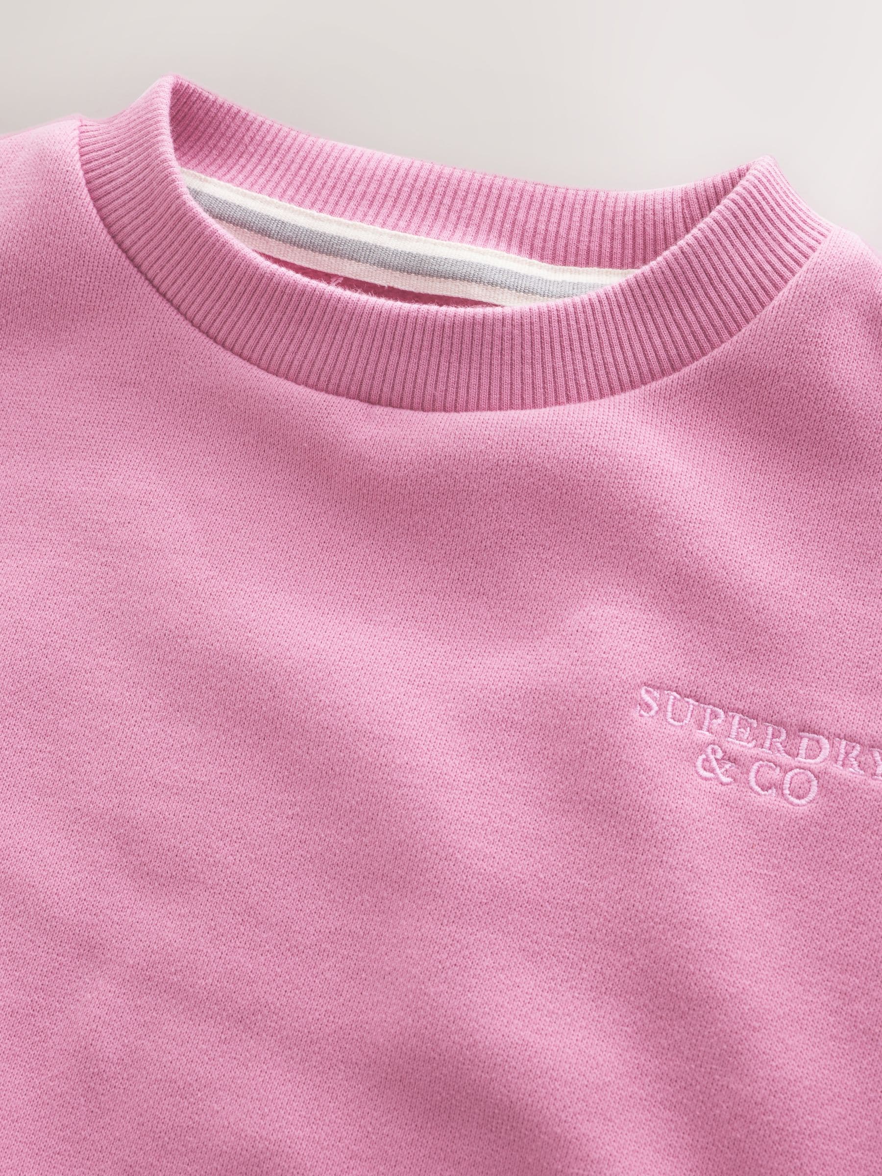 Superdry Pink Sweat Top & Joggers Set image 9