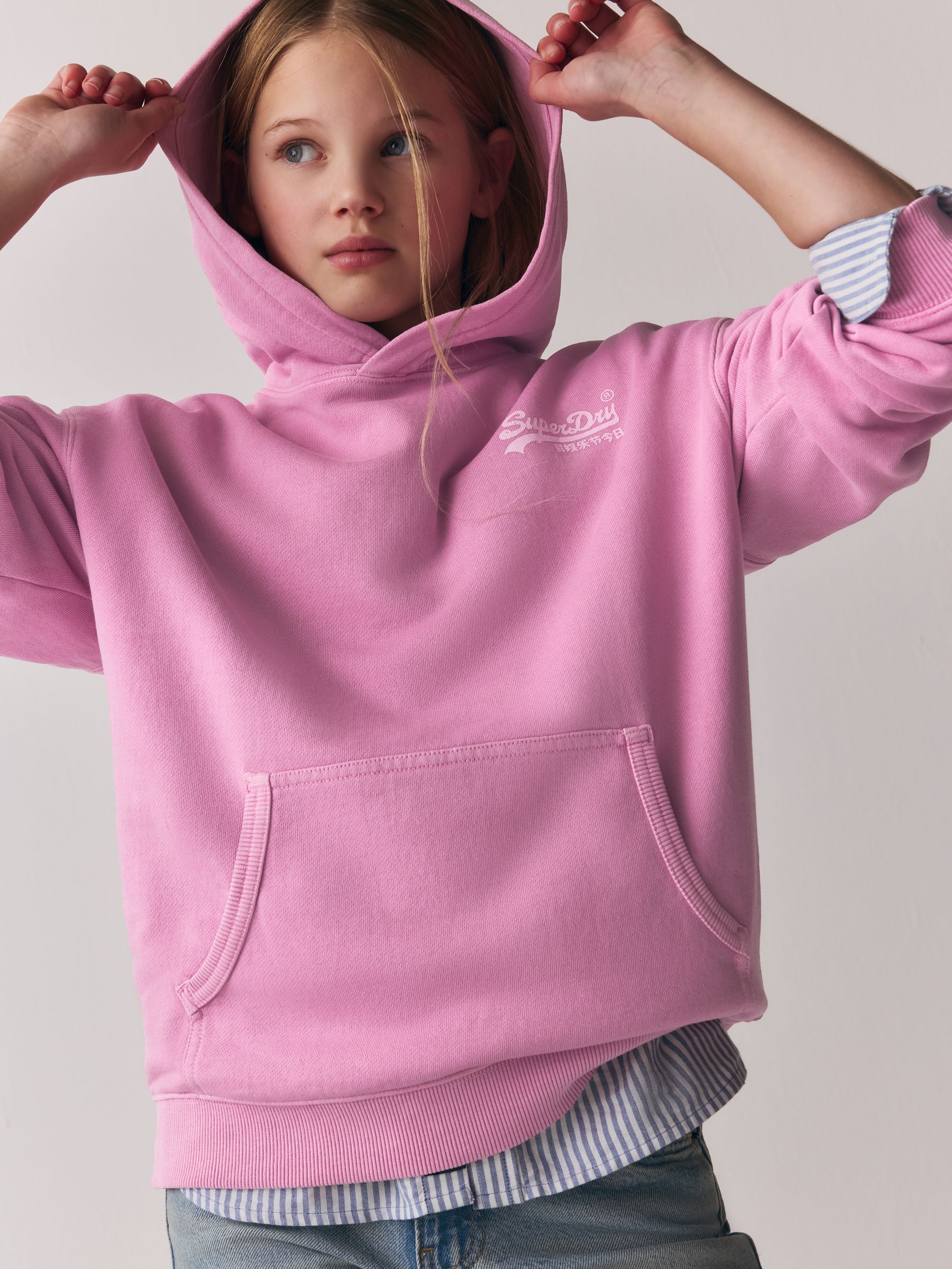 Dsiney Kidz - Superdry Pink Logo Hoodie image 3